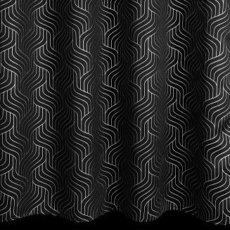 Zasłona gotowa na przelotkach OLETA 140x250 Eurofirany czarny