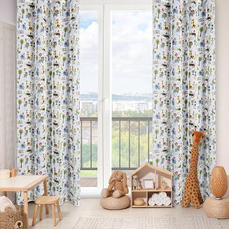 Zasłona gotowa na przelotkach BILLY 140x250 Eurofirany wielokolorowy