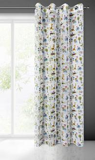 Zasłona gotowa na przelotkach BILLY 140x250 Eurofirany wielokolorowy