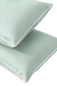 Poszewka bambusowa 70x80 szałwiowa z białą bizą