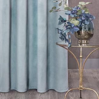 Zasłona gotowa na taśmie ROSA 140x300 Design91 morski