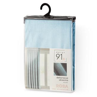 Zasłona gotowa na taśmie ROSA 140x300 Design91 morski