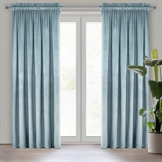 Zasłona gotowa na taśmie ROSA 140x300 Design91 morski