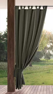 Zasłona gotowa na szelkach GARDEN Eurofirany grafitowy