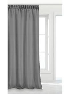 Grafitowa Zasłona Gotowa Do Salonu Na Taśmie 140x270 VIVA
