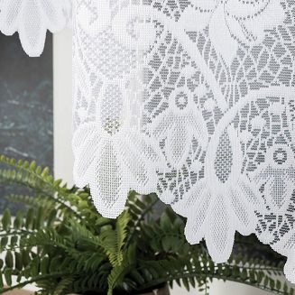Firanka żakardowa gotowa na żabki DEMETRIA 500x160 biała