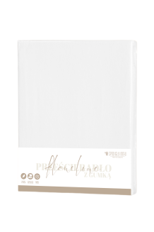 Prześcieradło flanelowe z gumką SIN 140x200 + 30 cm białe