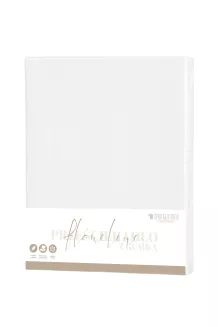 Prześcieradło flanelowe z gumką SIN 140x200 + 30 cm białe