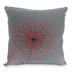 Poszewka z kory 40x40 wzór czerwone dmuchawce na graficie