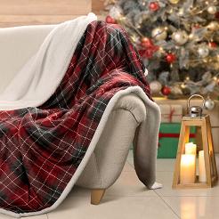 Koc świąteczny KOC18 150x200 Eurofirany ciemnozielony