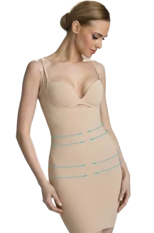 Halka korygująca na cienkich ramiączkach Vika beżowa