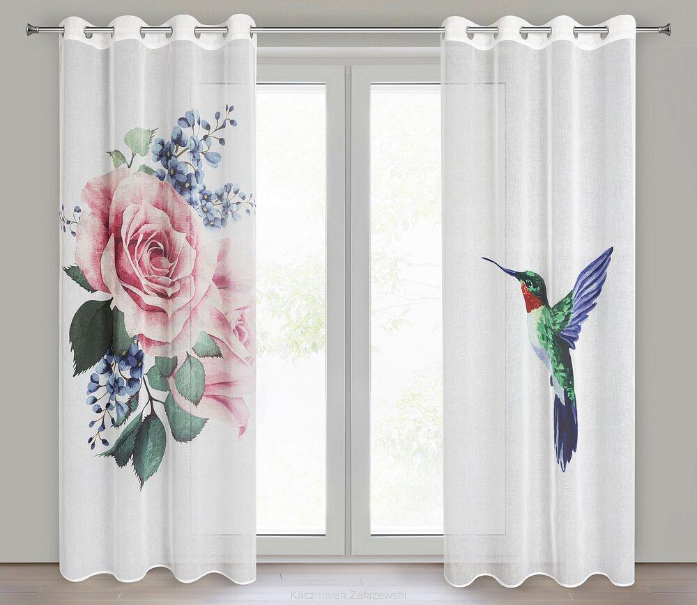 Zasłona gotowa na przelotkach LIA Eurofirany biały