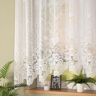 Firanka żakardowa gotowa na żabki ELA 400x160 biała