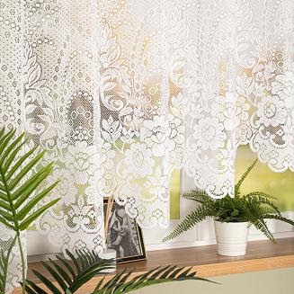 Firanka żakardowa gotowa na żabki ELA 400x160 biała