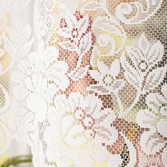 Firanka żakardowa gotowa na żabki ELA 400x160 biała