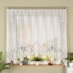 Firanka żakardowa gotowa na żabki ELA 400x160 biała