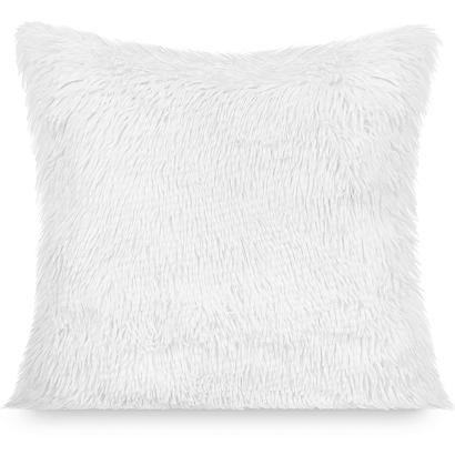 Poszewka dekoracyjna YETI 40x40 włochacz o strukturze futra biała