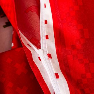 Pościel świąteczna 160x200 czerwona biała zielona norweski motyw