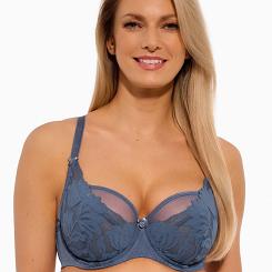 Biustonosz z koronką Soft Nike 1135 miękki niebieski