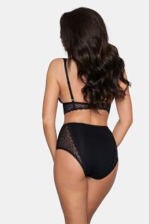 Figi damskie z wysokim stanem i koronką Babell kod 184 czarne