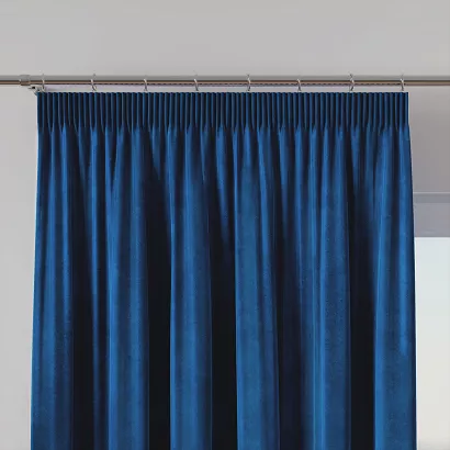 Zasłona gotowa na taśmie VELVI 140x230 granatowa