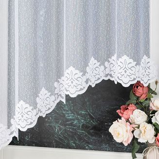 Firanka żakardowa gotowa na żabki ŻAKLINA 330x160 biała