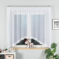 Firanka żakardowa gotowa na żabki ŻAKLINA 330x160 biała