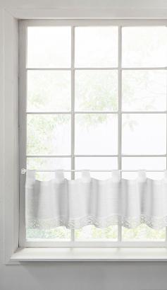 Firana gotowa na szelkach zazdrostka VINCE 150x30 Eurofirany biała