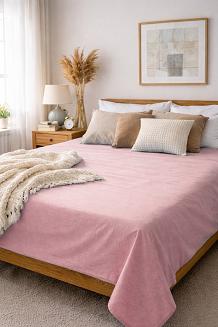 Prześcieradło bawełniane bez gumki 140x200 noris łososiowe