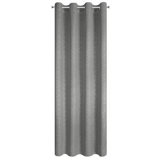 Zasłona gotowa na przelotkach OLETA 140x250 Eurofirany srebrny