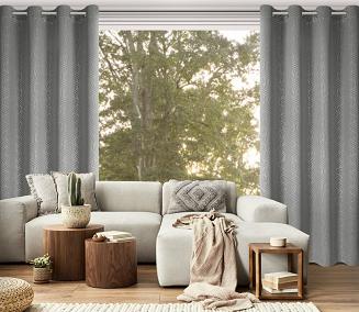 Zasłona gotowa na przelotkach OLETA 140x250 Eurofirany srebrny