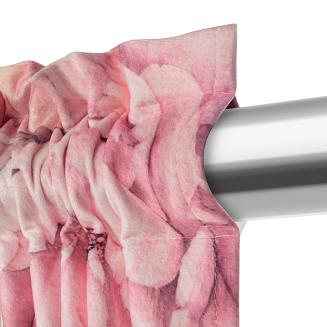 Zasłona gotowa na taśmie Peony Light 140x270 welurowa kwiaty peonie