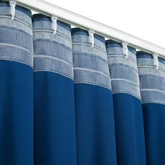 Zasłona gotowa na taśmie MADLEN 140x300 Eurofirany granatowy