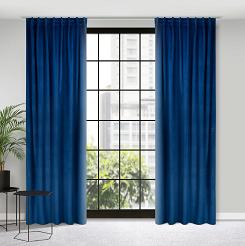 Zasłona gotowa na taśmie MADLEN 140x300 Eurofirany granatowy