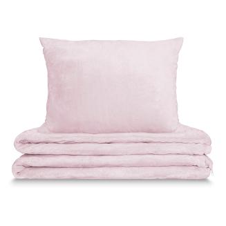 Pościel z mikrofibry Cozy MIŚ 140x200 pudrowa