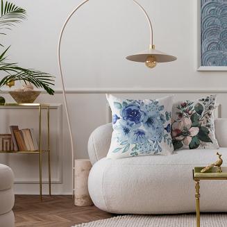 Poszewka dekoracyjna LEN 45x45 Eurofirany biały