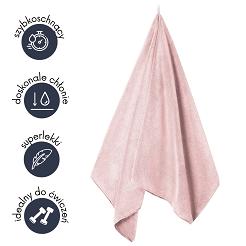 Ręcznik szybkoschnący z mikrofibry ACTIV 70x140 pudrowy