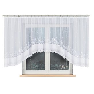 Firanka żakardowa gotowa na żabki GENOWEFA 450x140 biała
