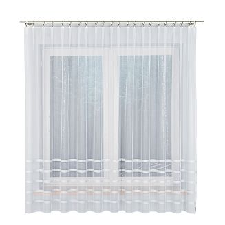 Firanka żakardowa gotowa na żabki HALINA 300x160 biała