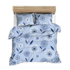 Pościel z kory 160x200 malowane dmuchawce na niebieskim tle