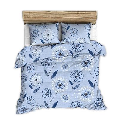 Pościel z kory 160x200 malowane dmuchawce na niebieskim tle