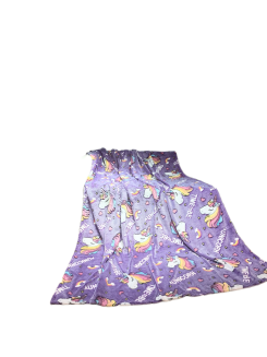 Koc świecący w ciemności 150x200 fluorescencyjny jednorożce