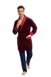 Szlafrok Męski Bonżurka LUNA kod 425 bordowy