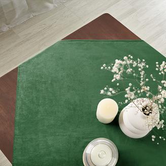 Obrus dekoracyjny SOFT 85x85 welurowy butelkowa zieleń
