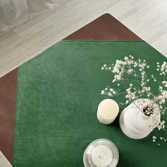 Obrus dekoracyjny SOFT 85x85 welurowy butelkowa zieleń