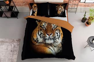 Pościel bawełniana 160x200 NATURA naturalny tygrys