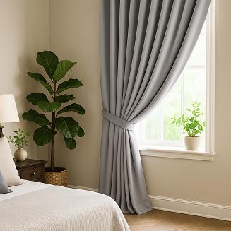 Szarfa do zasłony Hold 8x140 welurowa srebrna