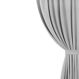 Szarfa do zasłony Hold 8x140 welurowa srebrna