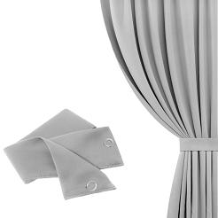 Szarfa do zasłony Hold 8x140 welurowa srebrna