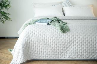 Narzuta dekoracyjna TERRA 240x260 pikowana szara